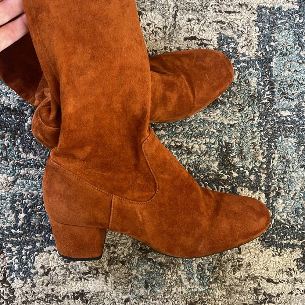 Maje Suede Over the Knee Sock Boot